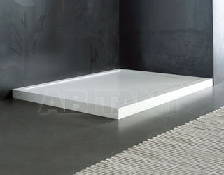 Душевой поддон BluBleu Corian Steel Flow 100