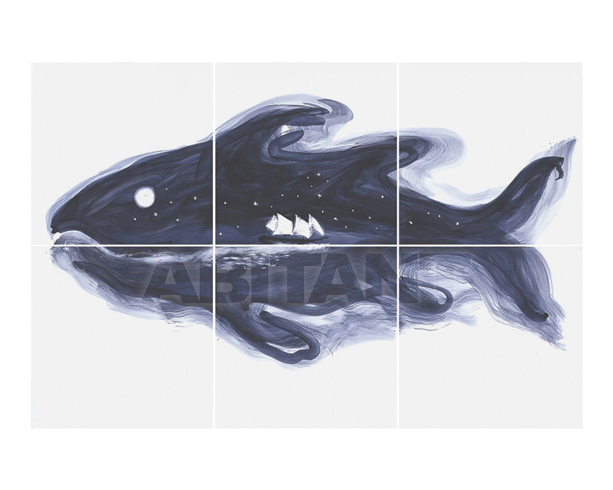 Купить Плитка настенная Ceramica Bardelli  DESIGN IL PESCE CELESTE