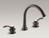 Смеситель для ванны Fairfax Kohler 2015 K-T12885-4-CP Современный / Скандинавский / Модерн