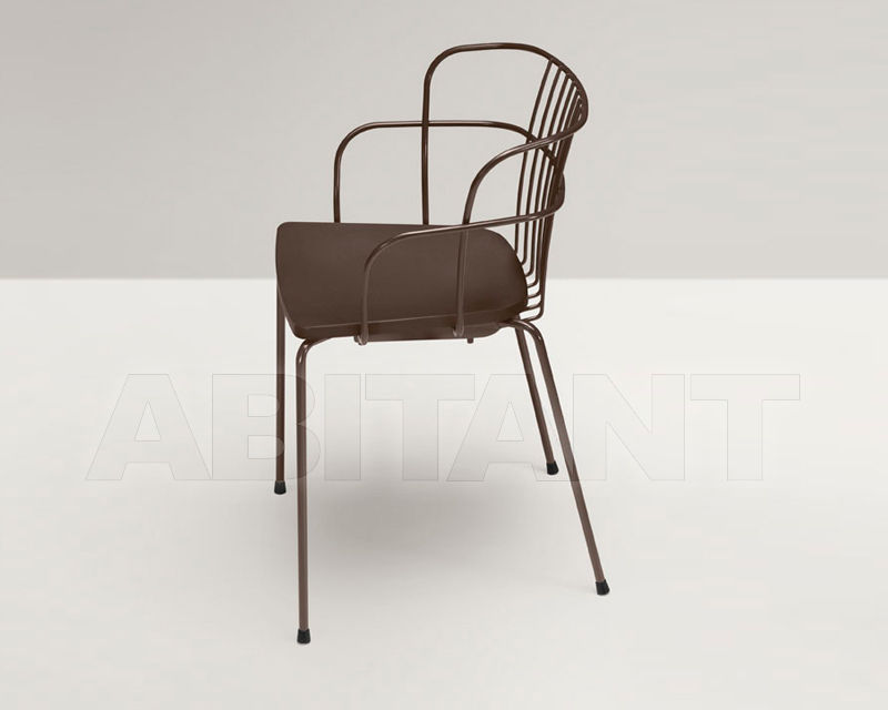Купить Стул с подлокотниками FLINT Metalmobil News collection 2015 535-A BROWN