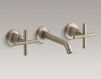 Смеситель настенный Purist Kohler 2015 K-T14413-3-BN Современный / Скандинавский / Модерн