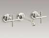 Смеситель настенный Purist Kohler 2015 K-T14413-3-BV Современный / Скандинавский / Модерн