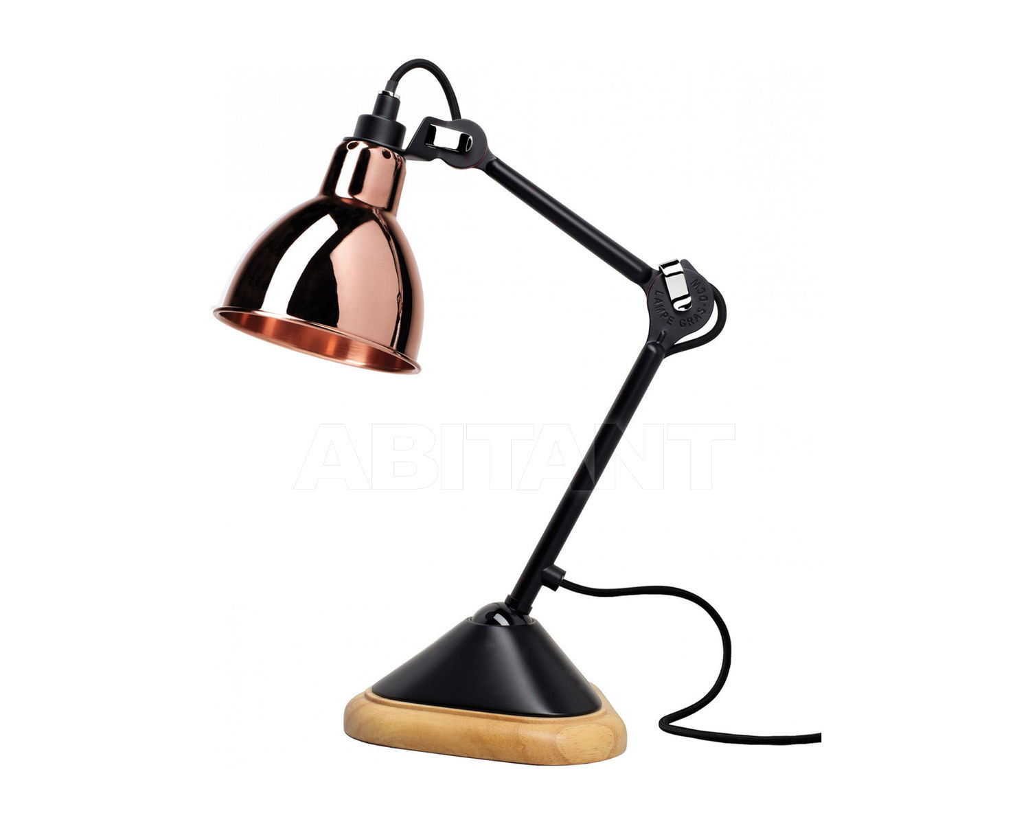 Купить Лампа настольная La Lampe Gras by DCW éditions GRAS LAMPS 207 BL-COP ROUND