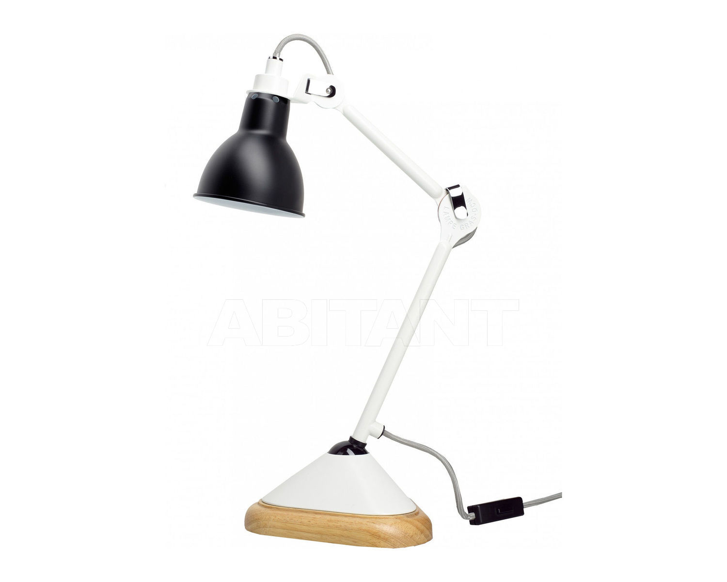 Купить Лампа настольная La Lampe Gras by DCW éditions GRAS LAMPS 207 WH-BL ROUND