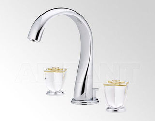 Смеситель для раковины THG Pétale de cristal clair liseré doré U6E.151