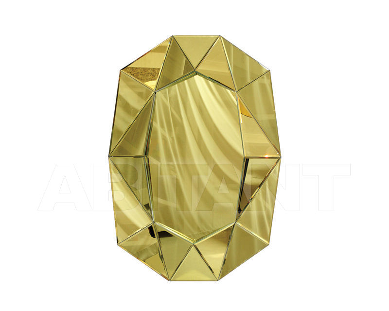 Купить Зеркало настенное Reflections by Hugau 2016 DIAMOND LARGE Yellow Gold