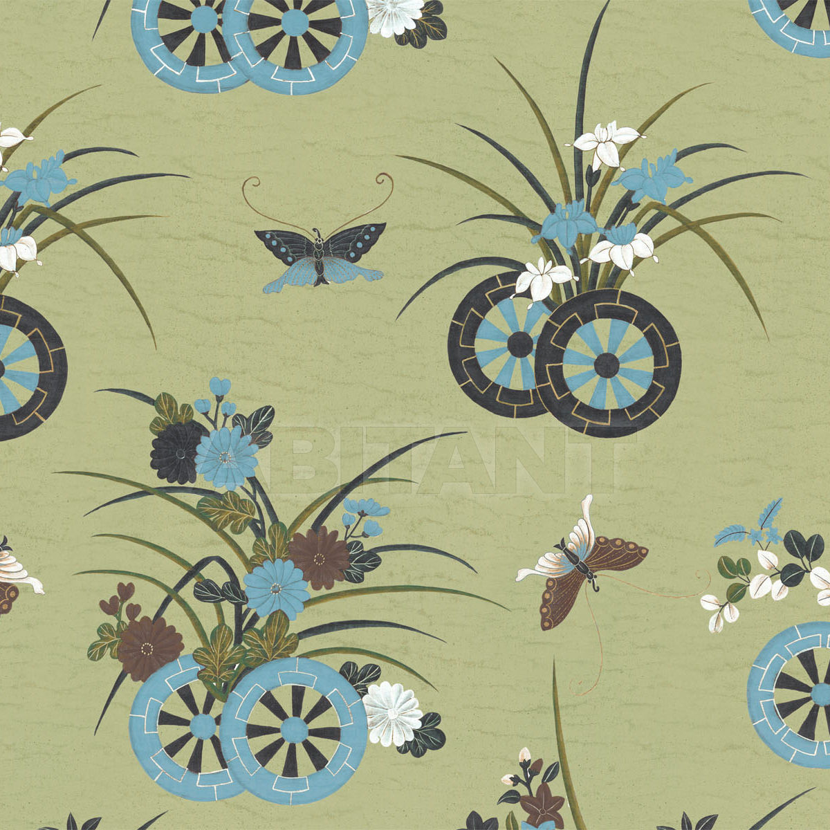 Купить Бумажные обои Iksel  Repeat designs Japanese Flower Chariots
