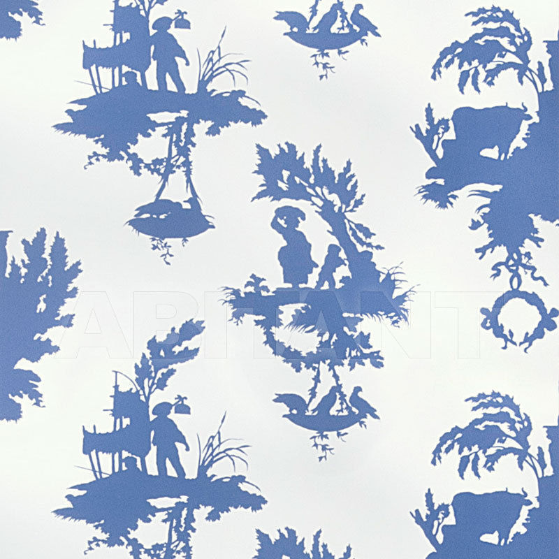 Купить Бумажные обои Stroheim BLUE & WHITE WALLCOVERINGS BANFIELD French Blue