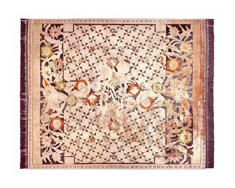 Купить Ковер современный Rug Star 2016 Belle Époque | Floral versus Geometrics | DeepPurple