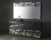 Консоль Villiers Brothers Limited 2016 Strata console table – polished stainless and rust patina Лофт / Фьюжн / Винтаж / Ретро
