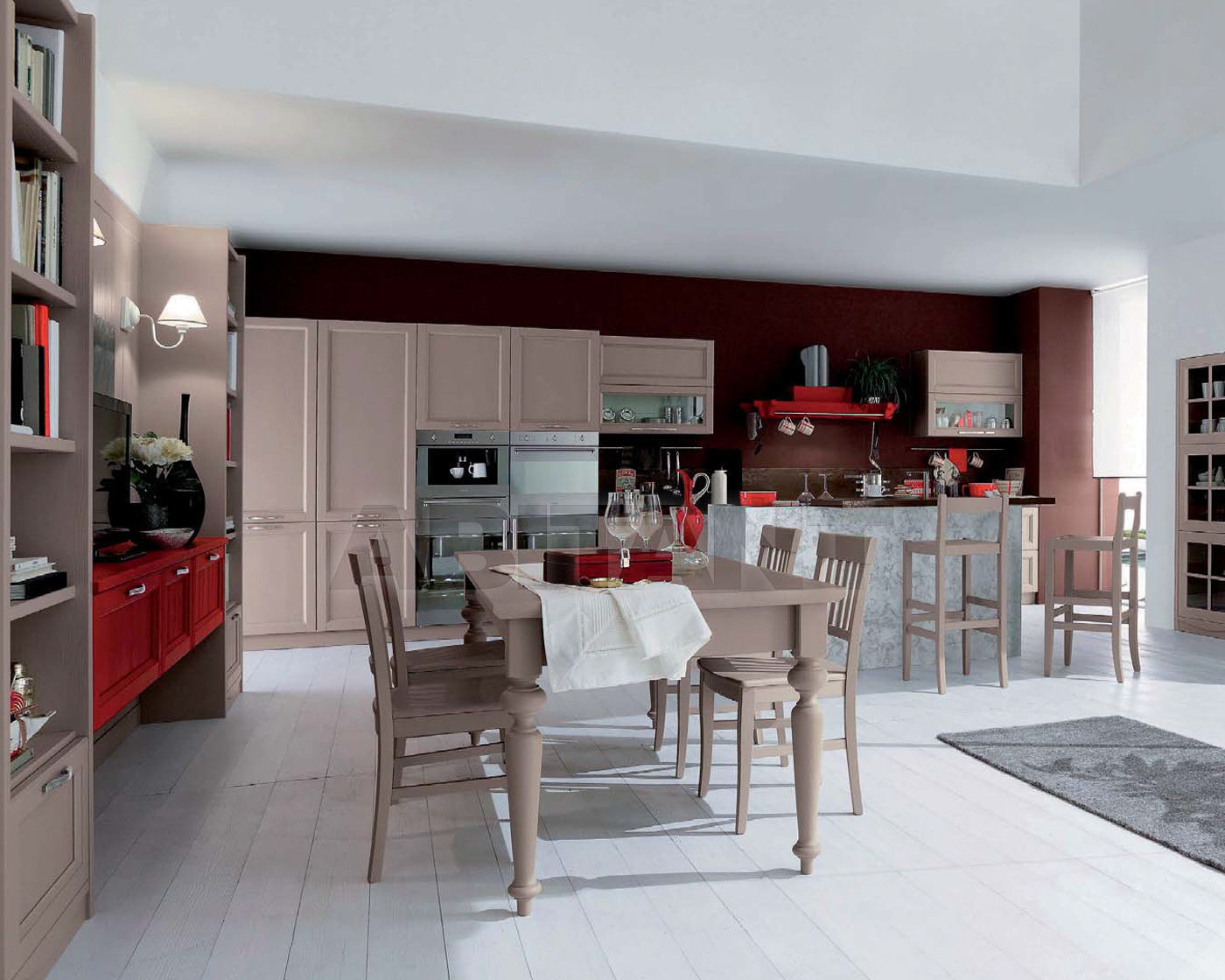 Купить Кухонный гарнитур Callesella Everyday Cucina Tortora e Amarena