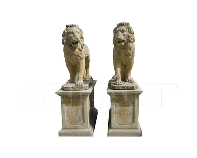 Купить Скульптура Atelier Promethee Pierre / hand carved stone Lions marchant