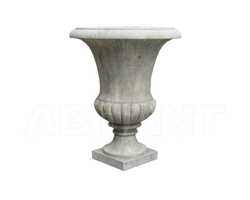 Купить  Ваза Atelier Promethee Pierre / hand carved stone vase médicis à fonds godronné