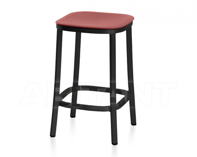 Купить Барный стул Emeco 1 Inch by Jasper Morrison 1 INCH 24 DARK PC OCHRE RED