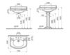 Раковина с пьедесталом Vitra ARIA 6055B003-0001 Современный / Скандинавский / Модерн