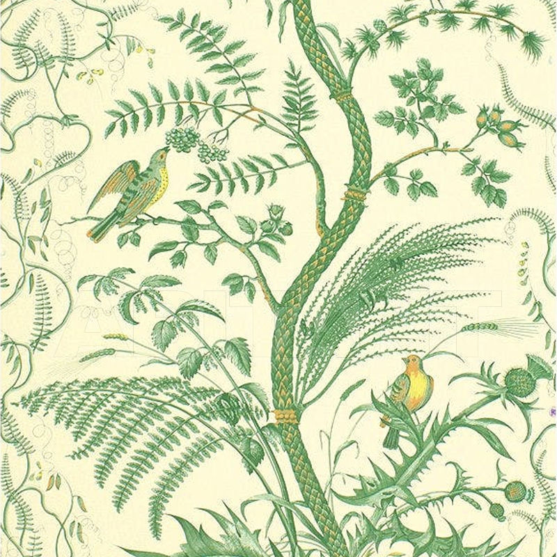 Купить Бумажные обои BIRD AND THISTLE Brunschwig & Fils 2018 BR-69518.435.0