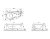 Ванна Vitra Comfort Left 160X100 52700001000 Современный / Скандинавский / Модерн
