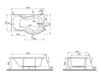 Ванна Vitra Delphi Left 150X90X75 50450001000 Современный / Скандинавский / Модерн