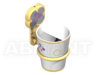 Стаканодержатель THG Bathroom A7D.536B Capucine mauve butterfly gold decor