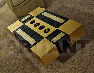 Столик журнальный Vismara Design Mosaik CIAIKA 110 SLIM MOSAIK ORO-NERO