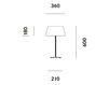 Лампа настольная Prandina  Tavolo GINGER GLASS T30 Современный / Скандинавский / Модерн