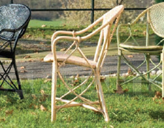 Стул с подлокотниками Frigerio Carlo Rattan Living SUPERLIGHT armchair in natural rattan