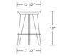 Барный стул Altura Furniture 2013 Top Stool без спинки / NATURAL 2 Современный / Скандинавский / Модерн