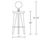 Барный стул Altura Furniture 2013 Top Stool-01 со спинкой / NATURAL 2 Современный / Скандинавский / Модерн