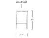 Барный стул Altura Furniture 2013 Comrade Stool-02 / STAINED Современный / Скандинавский / Модерн