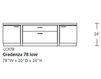 Комод Altura Furniture 2013 Offset Low 78' / NATURAL Современный / Скандинавский / Модерн