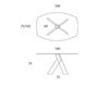 Стол обеденный Moà Oval COM.P.AR Fixed Tables 577 + 076 Современный / Скандинавский / Модерн