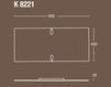 Зеркало IVAB Group  Living Bathroom New Vision K 8221 Современный / Скандинавский / Модерн