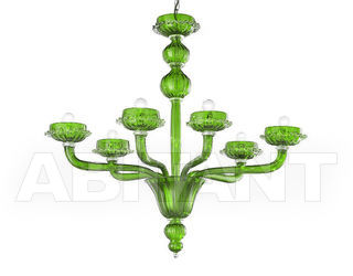 Люстра Lavai lavorazione vetri artistici di Giuliano Statua & C. 2007 783/6 verde trasparente