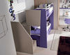 Кровать детская Siloma Tag SCORREVOLE bunk bed with slide-out desk purple Современный / Скандинавский / Модерн