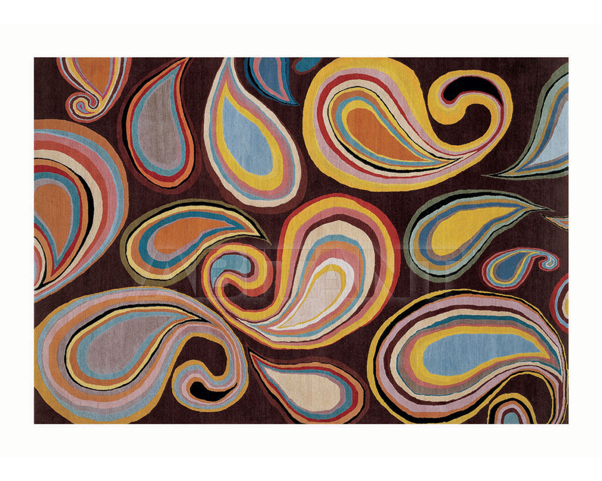 Купить Ковер современный The Rug Company Paul Smith Paisley Aubergine