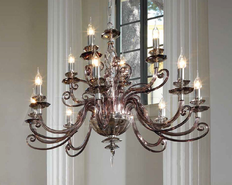Купить Люстра Euroluce Lampadari  Elite Alicante fumè L8+4