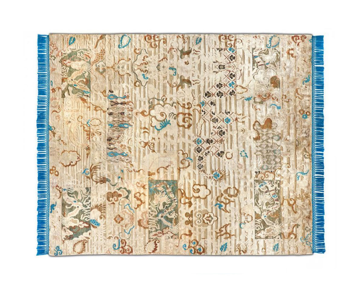 Купить Ковер современный Rug Star Oxidized Ikat Dragon No. 01 | ElectricBlue | SilkFringes 2