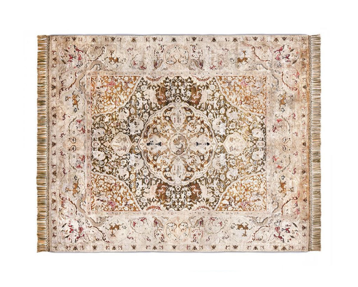 Купить Ковер современный Rug Star Oxidized Hunter No. 01 | LightGreen | SilkFringes