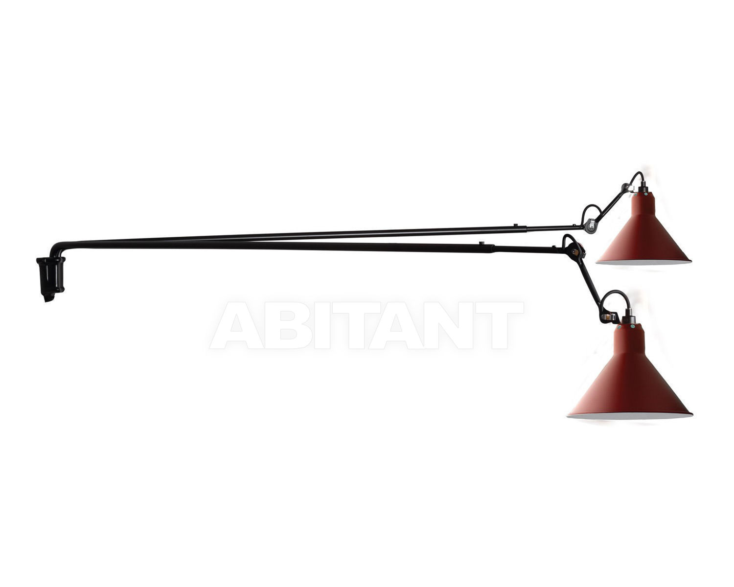 Купить Светильник настенный La Lampe Gras by DCW éditions GRAS LAMPS N°213 L DOUBLE BL-RED