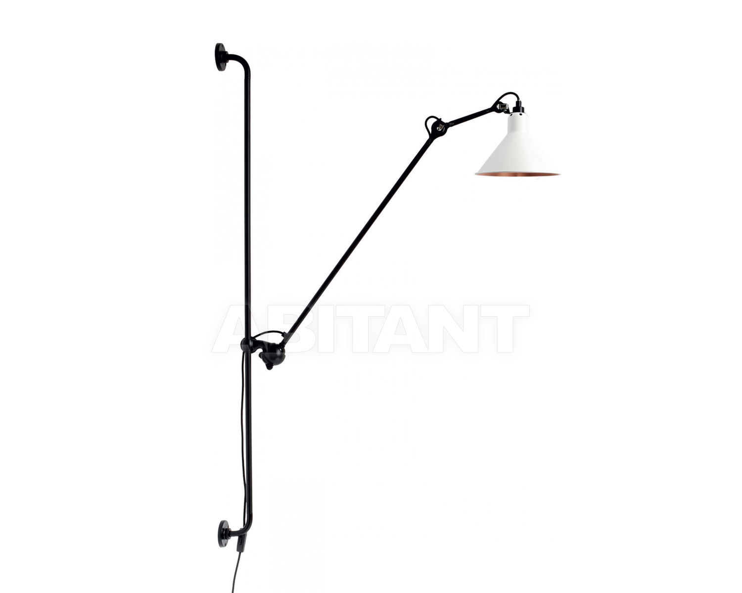 Купить Светильник настенный La Lampe Gras by DCW éditions GRAS LAMPS 214 BL-WH-COP
