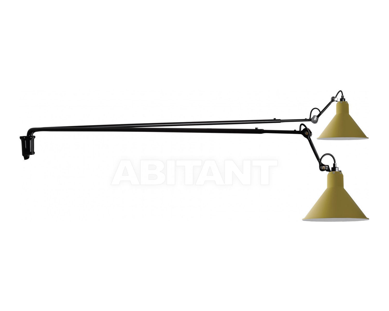 Купить Светильник настенный La Lampe Gras by DCW éditions GRAS LAMPS Nº213 L DOUBLE BL-YELLOW