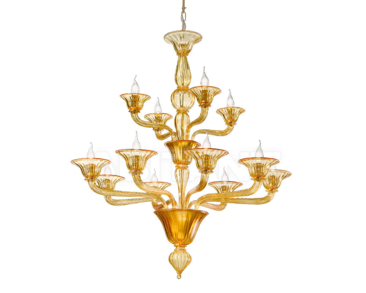 Купить Люстра OR Illuminazione s.r.l.  Murano 1002/8+4 AMBRA