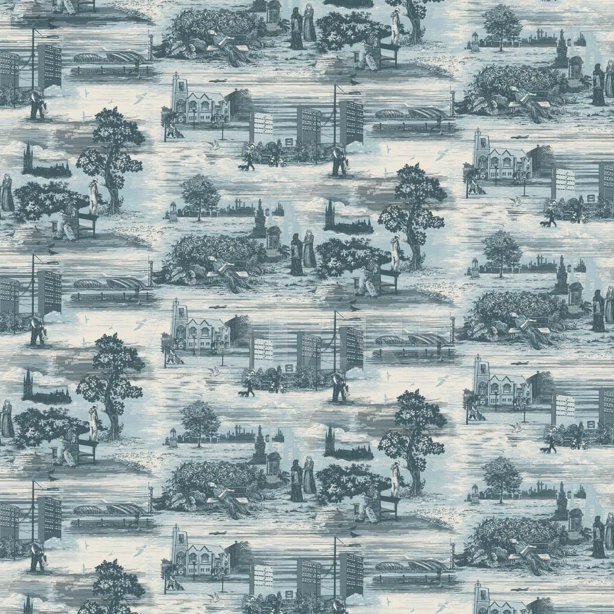 Купить Флизелиновые обои GLASGOW TOILE Timorous beasties Toile TB/GTOIL/MICA/03