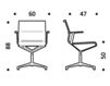 Схема Кресло ICF Office 2015 3694703 B 356 Современный / Скандинавский / Модерн