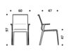 Схема Стул с подлокотниками ICF Office 2015 3686713 F28 Современный / Скандинавский / Модерн