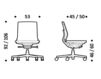 Схема Кресло ICF Office 2015 25930222 509 Современный / Скандинавский / Модерн