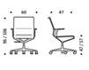 Схема Кресло ICF Office 2015 3695813 F26 Современный / Скандинавский / Модерн