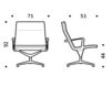 Схема Кресло ICF Office 2015 1983158 98D Современный / Скандинавский / Модерн