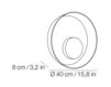 Схема Светильник настенный DAWN 40 Kundalini `11 095215SCRN Минимализм / Хай-тек