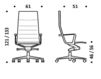 Схема Кресло ICF Office 2015 1943273 F29 Современный / Скандинавский / Модерн